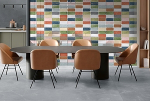 Carreaux de céramique décoratifs de luxe HG Cracker 600x1200mm, carreaux muraux brillants pour revêtement intérieur décoratif de hall d'hôtel - Product Image 3