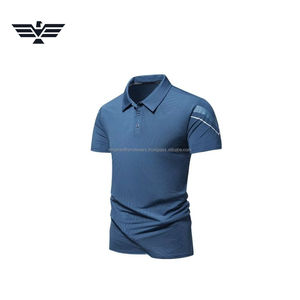 Camiseta Deportiva Personalizada de Color Sólido para Hombre |   Camiseta Deportiva de Manga Corta con Diseño de Bolsillo para Golf |   Algodón/Poliéster Formal Antiarrugas - Product Image 4