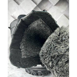 Chaussures de randonnée montantes pour hommes en cuir véritable, résistantes à l'usure, antidérapantes, pour l'hiver et l'extérieur, avec embout en acier, noires HAND MARICLES - Product Image 6