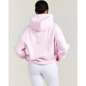 Sudadera con capucha de hombre rosa de algodón 100% de alta calidad hecha a medida con serigrafía 450GSM Streetwear Pullover Sudadera con capucha de alta calidad para hombre - Product Image 2