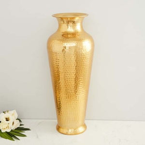 Acube Industries High End Handmade Digital Printed 1 Color Metal Tabletop <b>Vase</b> for Home Decor and Festival Use - Product Image 2
