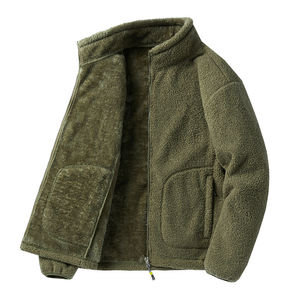 New Autumn Winter Custom Unisex Heavyweight Polar <b>Sherpa</b> Fleece <b>Jacket</b> Zipper <b>Men</b> Polar Fleece Streetwear Casual Wear - Product Image 2