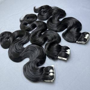 Vendeurs de cheveux cambodgiens bruts à donneur unique Machine de trame de génie de vague de corps noir de haute qualité Faisceau à double tirage de Qhair - Product Image 6