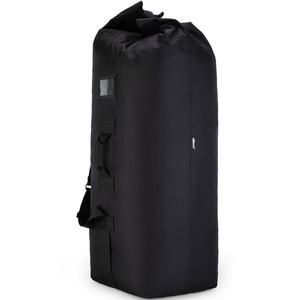 Grand sac de transport 115L - Noir, poignée de transport supérieure, bretelles de sac à dos, fermeture à mousqueton verrouillable, camouflage personnalisé - Product Image 1