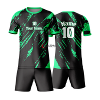 Ensemble de vêtements de sport de football en polyester à séchage rapide, sublimation, maillot de football personnalisé pour hommes, kit respirant