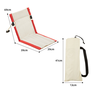 Chaise de sol portable sans pieds HOMFUL |   Siège pliable de plage et de <span class=keywords><strong>stade</strong></span> avec dossier - Product Image 5