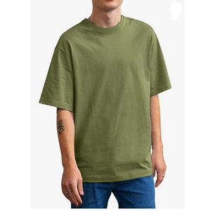 Camiseta de algodón extragrande de peso pesado de alta calidad personalizada para hombre, camiseta de longitud larga con estampado de moda sólida hecha en Bangladesh - Product Image 1