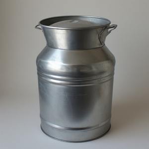 Lata de leche de Metal galvanizado estilo granja Premium con forma clásica Ideal para cocinas rústicas hogares y decoración al aire libre - Product Image 1