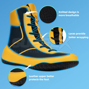 Chaussures de boxe en cuir antidérapantes de haute qualité, légères et respirantes, pour l'athlétisme en salle, haute performance 2026 - Product Image 2