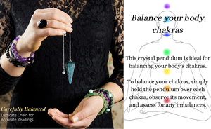 Venta al por mayor de piedras preciosas naturales apatita péndulo Chakra cristal radiestesia adivinación meditación piedra péndulo rejilla de cristal - Product Image 5