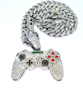 จี้เงิน925จี้ฮิปฮอปสีเงินส่องแสงเป็นประกายระยิบระยับสำหรับผู้หญิง/ผู้ชาย - Product Image 2