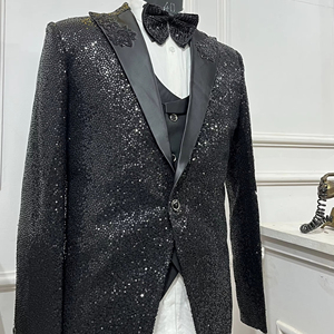 Trajes y blazer para hombre, trajes de boda, traje de novio ajustado a medida para hombre, traje de negocios informal a la moda, Blazers de tres piezas - Product Image 1