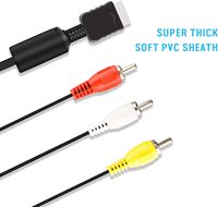 AV-zu-Cinch-Composite-Audio-Video-TV-Kabel für Playstation 1 2 3