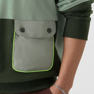 เสื้อมีฮู้ดสำหรับผู้ชายผ้าฝ้ายผสมน้ำหนักเบา - Product Image 6