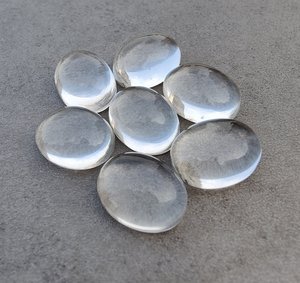 Boutique en ligne de quartz en cristal naturel 6mm x 8mm dos plat ovale calibré personnalisé pierres précieuses en vrac prix d'usine vente de pierres précieuses - Product Image 6