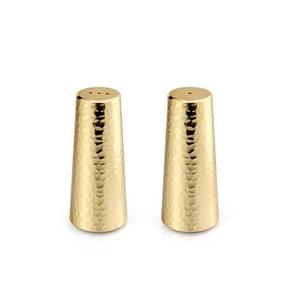 Juego de sal y pimienta de latón de toque real vintage adecuado para comedor de cocina de tema antiguo y uso de colección de patrimonio - Product Image 4