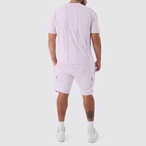 เสื้อยืดแขนสั้นและกางเกงขาสั้นชุดเซ็ตคู่ ผู้ชาย สไตล์ลำลอง ผ้าบางเบา แห้งเร็ว ไซส์ใหญ่พิเศษ คุณภาพเยี่ยม สำหรับฤดูร้อน ขายส่ง - Product Image 2