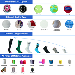 Chaussettes de sport personnalisées en coton de haute qualité avec logo, promotion, design gratuit, chaussettes de course blanches et noires avec lettres, chaussettes de basket-ball personnalisées - Product Image 5