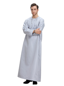 Qualité supérieure Nouveau design Décontracté Musulman Arabe o cou Manches amples Robe Manches longues Thobe Vente en gros Jubba Pour Hommes teinté en blanc - Product Image 2