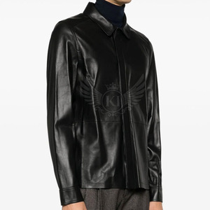 Pakistan Made Best Selling <b>Leather</b> <b>Shirt</b> for Men Low Moq Breathable <b>Leather</b> <b>Shirt</b> for Men in Stock - Product Image 3
