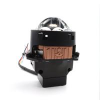 Kit de phares de voiture à LED avec lentille de projecteur bi-LED de 3 pouces Triple Laser 90W 6000K 10000LM, faisceau Hi/Lo