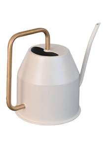 Pot d'arrosage en métal pour arrosage de plantes et de fleurs à la maison, poignée élégante à long bec (blanc) - Product Image 6