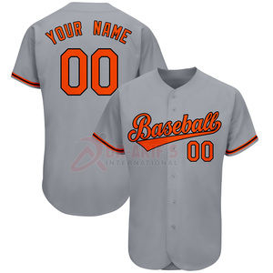 Customizable Button-Down <b>Baseball</b> Jersey Embroidered Team Name Numbers Breathable Wholesale <b>Tee</b> Shirts for Adults Kids for - Product Image 3