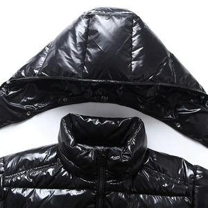 Men's Custom High Street Style Puffer Jacket Best Quality Winter <b>Coat</b> with Long <b>Zipper</b> Closure Stand Collar Promotional Fashion - Product Image 5