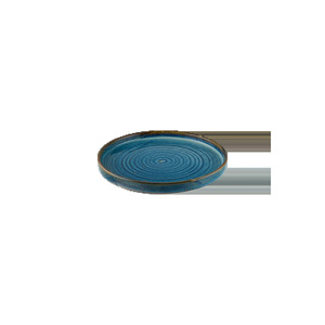 Plato de Porcelana Premium Bonna con Esmalte Reactivo Azul, Plato Plano de 21 cm para Desayuno y Servir, Diseño Moderno, Apto para Lavavajillas - Product Image 1