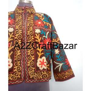 Vêtement d'extérieur traditionnel de mode ethnique, veste en coton non tissé respirant de qualité supérieure, brodée, pour l'été et l'automne, vente en gros - Product Image 2