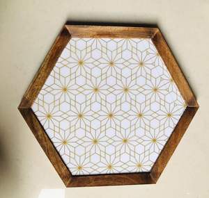 ถาดเสิร์ฟอาหารแผ่นกระดาน MFD พร้อมสติกเกอร์เคลือบพิมพ์ลายถาดกาแฟทันสมัยสำหรับร้านอาหารและโรงแรม - Product Image 5