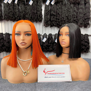 Extensiones de cabello Remy de peluca frontal con cierre de encaje HD recto de hueso vietnamita personalizado de alta calidad teñido en su color preferido - Product Image 2