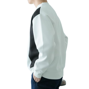 Sweat-shirt d'hiver formel de qualité supérieure 100% coton, col rond, coupe ample, 350 GSM, en molleton de coton respirant, épaules tombantes, pour hommes - Product Image 6