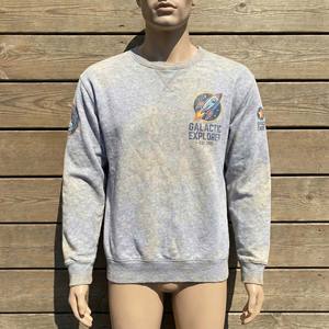 Sweat-shirt épais rétro pour homme, 100% coton, coupe classique, avec patchs Explorateur Galactique, effet délavé à l'acide et effet soleil éclairé, hiver - Product Image 6