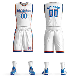 Uniformes de basket-ball haute performance pour hommes personnalisés OEM Ensembles confortables et durables à impression par sublimation en 100% polyester évacuant l'humidité - Product Image 2