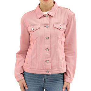 Veste en jean personnalisée de haute qualité pour femmes, logo personnalisé, vêtements décontractés d'hiver avec poches, service OEM, veste en jean - Product Image 5