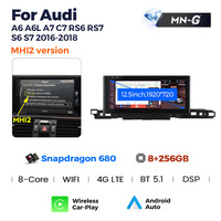 NaviFly Snapdragon 680 Stereo mobil sistem Android, Radio mobil dengan fitur bawaan untuk Audi A6 A6L A7 C7 RS6 RS7 S6 S7