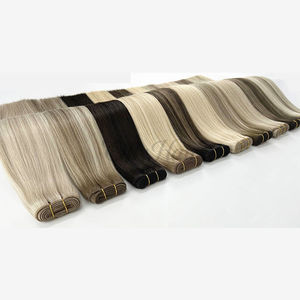 Vente en gros de mèches de cheveux volumineuses personnalisées, qualité supérieure, <span class=keywords><strong>100</strong></span>% cheveux humains vierges Remy, double trame volumineuse - Product Image 6