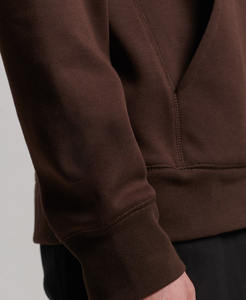 Sweat-shirt à capuche unisexe de bonne qualité, personnalisé, OEM, sans cordon, noir, pour hommes, en molleton de coton lourd, surdimensionné - Product Image 5