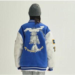 Wholesale Men Custom Logo Unisex Baseball Varsity <b>Jacket</b> - Product Image 4