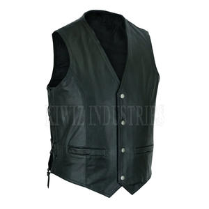 Prix raisonnable hommes vêtements gilet en cuir en vente bonne qualité 100% cuir fait mode gilet - Product Image 2