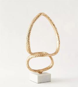 Bureau sur pied de haute qualité de qualité supérieure décoration de bureau et de tables en métal doré personnalisée avec base en marbre - Product Image 1