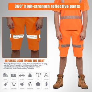 Short de travail pour hommes à séchage rapide de haute qualité 100% Polyester résistant au feu motif solide Style High Street - Product Image 4