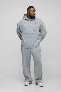 Patrón sólido Parche Trabajo Lavado ácido Venta caliente Tallas grandes Moda al aire libre Hombres Ropa deportiva 100% Algodón Chándal Hombres MOQ 1 Set - Product Image 2