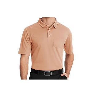 Polos elegantes para hombre, manga corta, cuello, logotipo personalizado, bordado, liso, venta al por mayor, Camiseta de algodón - Product Image 6
