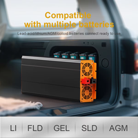Inversor de Corriente de Onda Sinusoidal Pura HOULI de 1KW-8KW, Convertidor de 12V/24V DC a 220V AC para Automóvil/RV/Solar/Hogar |   Certificado ETL/CE/FCC 90%