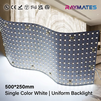 Lámina de Retroiluminación LED Flexible de 24v, Regulable, Ultra Delgada, Diseño de Superficie Curva, para Exhibidores Interiores, con 5 Años de Garantía