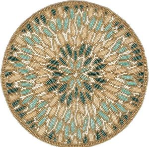 ที่รองจานลูกปัดทรงกลมทำด้วยมือสำหรับโต๊ะอาหารของตกแต่งคริสต์มาสงานเลี้ยงสังสรรค์ในครอบครัว - Product Image 6