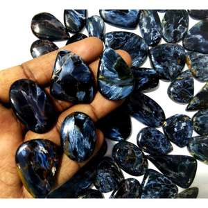 Piedra Preciosa Suelta de Pietersita Natural de Grado AAA, Azul Dorado Chatoyante, Cabujón Pulido Liso para Joyería - Product Image 1