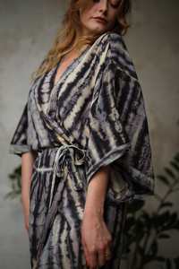 Boho Eco-Friendly Sweet Natural Women's <b>Long</b> Sleeve Robe-Black Grey Gold <b>Beach</b> <b>Cover</b> <b>up</b> - Product Image 3